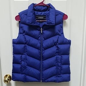 Lands' End Women's Royal Blue Puffer Vest